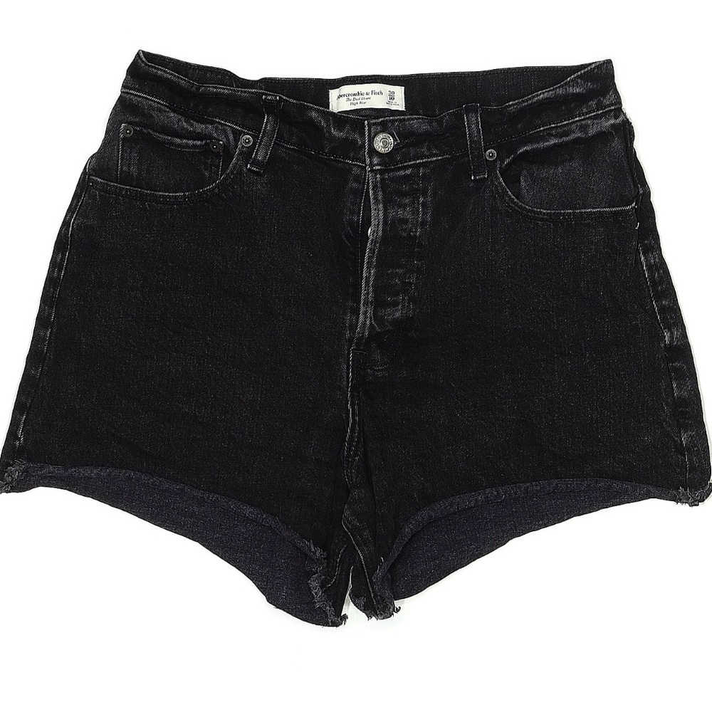 Abercrombie & Fitch Black Distressed Jean Shorts